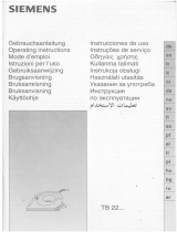 Siemens IRON TB 22... Owner's manual