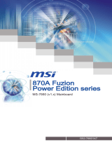 MSI 870A FUZION POWER EDITION Owner's manual