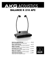 AKG BALANCE K 216 AFC Owner's manual