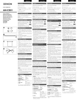 Denon AH-C351K Owner's manual