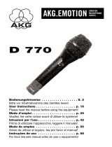 AKG D 770 Owner's manual