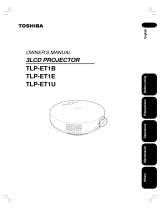 Toshiba TLP-ET1B User manual