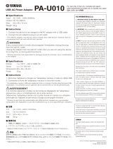 Yamaha PA-U010 User manual