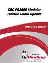 MyBinding GBC PB2600 Electric Comb Opener User manual