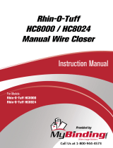 MyBinding Rhin-O-Tuff HC8000 / HC8024 User manual