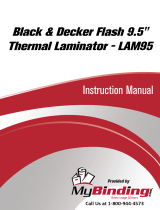 MyBinding Black & Decker Flash 9.5" Thermal Laminator LAM95 User manual