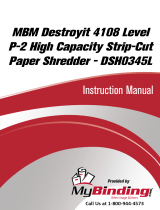 MyBinding MBM Destroyit 4108 Level P-2 Strip-Cut Paper Shredder User manual