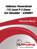 MyBinding Fellowes Powershred 11C Level P-3 Cross-Cut Shredder User manual