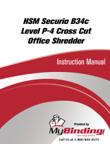 MyBinding HSM Securio B34C Level 3 Cross Cut User manual