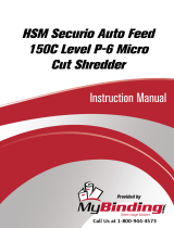 MyBinding HSM Securio Auto Feed 150C Level 5 Micro Cut Shredder User manual