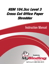MyBinding HSM 104.3cc Level 3 Cross Cut User manual