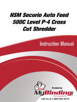 MyBinding HSM Securio Auto Feed 500C Cross Cut Shredder User manual