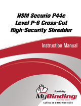 HSM HSM Securio P44c Level P-6 Cross-Cut High-Security Shredder User manual