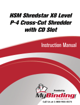 HSM HSM Shredstar X8 Level P-4 Cross-Cut Shredder User manual