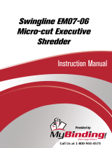 MyBinding Swingline EM07-06 Micro-cut Executive Shredder User manual