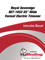 MyBinding Royal Sovereign RET-1652 65" Wide Format Electric Trimmer User manual
