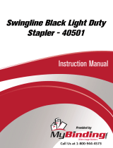 MyBinding Swingline Black Light Duty Stapler 40501 User manual