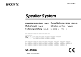 Sony SS-X500A Owner's manual