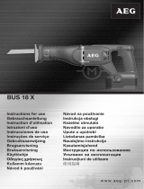 AEG BUS 18 X Owner's manual