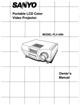 Sanyo PLV-20N Owner's manual