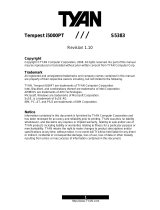 Tyan TEMPEST I5000PT User manual