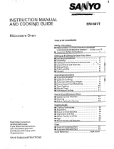 Sanyo EM-607T Instruction Manual And Cooking Manual