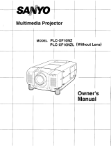 Sanyo PLC-XF10NZL Owner's manual