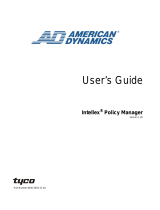 American Dynamics Intellex Policy Manager User manual
