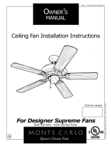 Monte Carlo Fan Company ceiling fan Owner's manual