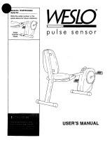 Weslo PULSE SENSOR User manual