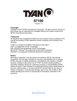 Tyan S7100 User manual