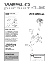 Weslo Pursuit 4.8 Bike User manual