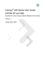 Motorola Canopy 400 Series User Manual Supplement
