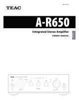 TEAC A-R650 Owner's manual