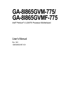 Gigabyte GA-8I865GVMF-775 User manual