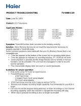 Haier HL32XSL2 Troubleshooting Manual