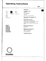Scholtes TG 631 E Operating Instructions Manual