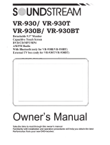 Soundstream VR-930 Owner's manual