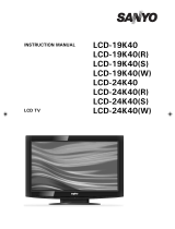 Sanyo LCD-19K40R User manual
