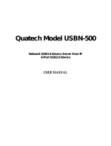 Quatech 4-Port USB 2.0 Device Server over IP USBN-500 User manual