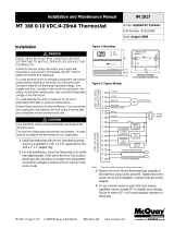 McQuay MT 168 0-10 VDC/4-20mA Installation and Maintenance Manual