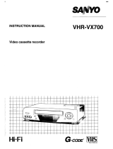 Sanyo VHR-VX700 User manual
