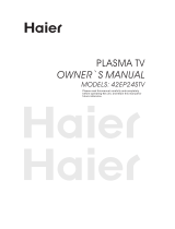 Haier 42EP24STV Owner's manual