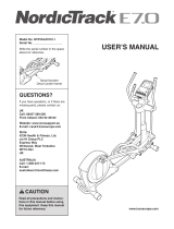 NordicTrack 600 Zne Elliptical User manual