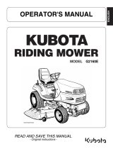 Kubota G2160E User manual