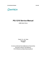Pantech PG-1210 User manual