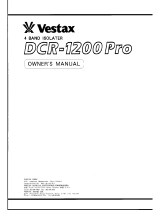 Vestax DCR-1200 Pro Owner's manual
