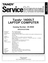 Tandy 1400LT User manual