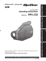 Quasar VML152D - VHS-C CAMCORDER Operating Instructions Manual