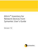 Symantec INVENTORY FOR NETWORK DEVICES 7.0 SP2 User manual